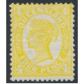 AUSTRALIA / QLD - 1907 4d bright yellow QV side-face, crown A watermark, MH – SG # 293