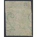 AUSTRALIA / TAS - 1857 2d yellow-green Chalon, imperf., '2' watermark, used – SG # 32