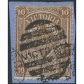 AUSTRALIA / VIC - 1884 10/- brown on rose Stamp Duty, perf. 13, used – SG # 240