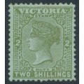 AUSTRALIA / VIC - 1885 2/- olive on bluish green QV, V crown watermark, MH – SG # 295