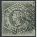 AUSTRALIA / NSW - 1854 6d slate-green Diadem, imperforate, ‘6’ watermark, used – SG # 91
