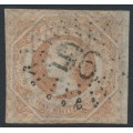 AUSTRALIA / NSW - 1854 1/- brownish red Diadem, imperforate, '12' watermark, used – SG # 101