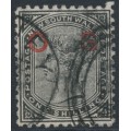 AUSTRALIA / NSW - 1884 1/- black QV, perf. 11:12, overprinted OS, used – SG # O33b