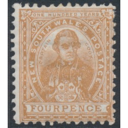 AUSTRALIA / NSW - 1888 4d brown Cook, perf. 12:11½, crown NSW watermark, MH – SG # 255f