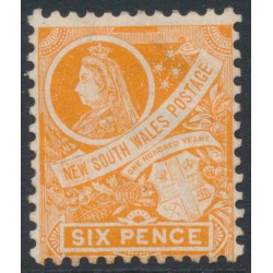 AUSTRALIA / NSW - 1905 6d orange Colony Arms, perf. 12:11½, crown A watermark, MH – SG # 342