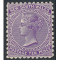 AUSTRALIA / NSW - 1905 10d violet QV, perf. 11:11, crown A watermark, MH – SG # 346b