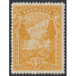 AUSTRALIA / TAS - 1909 4d orange-buff Russell Falls, perf. 12½, crown A watermark, MH – SG # 247b