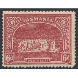 AUSTRALIA / TAS - 1910 6d carmine-lake Dilston Falls, perf. 12½, crown A watermark, MH – SG # 254