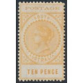 AUSTRALIA / SA - 1902 10d buff Long Tom, thin POSTAGE, MH – SG # 274