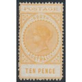 AUSTRALIA / SA - 1902 10d dull orange-buff Long Tom, thin POSTAGE, MH – SG # 274