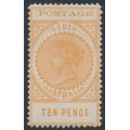 AUSTRALIA / SA - 1902 10d dull orange-buff Long Tom, thin POSTAGE, MH – SG # 274