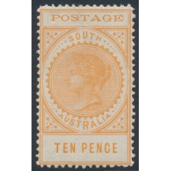 AUSTRALIA / SA - 1902 10d dull orange-buff Long Tom, thin POSTAGE, MH – SG # 274