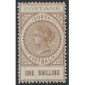 AUSTRALIA / SA - 1902 1/- pale brown Long Tom, thin POSTAGE, MH – SG # 275