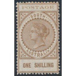 AUSTRALIA / SA - 1902 1/- pale brown Long Tom, thin POSTAGE, MH – SG # 275