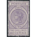 AUSTRALIA / SA - 1910 2/6 violet Long Tom, thick POSTAGE, crown A wmk, MH – SG # 304a