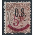 AUSTRALIA / SA - 1891 5d on 6d brown QV, perf. 10:10, o/p OS, used – SG # O72