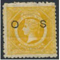 AUSTRALIA / NSW - 1882 8d yellow Diadem, perf. 10:10, o/p OS, MH – SG # O32