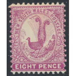 AUSTRALIA / NSW - 1899 8d magenta Lyrebird, perf. 12:11½, crown NSW watermark, MH – SG # 308