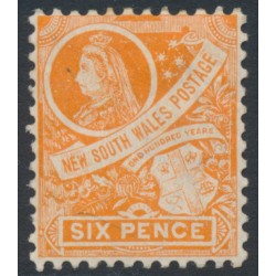 AUSTRALIA / NSW - 1905 6d orange Colony Arms, perf. 12:11½, crown A watermark, MH – SG # 342