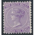 AUSTRALIA / NSW - 1905 10d violet QV, perf. 11½:12, crown A watermark, MH – SG # 346a