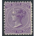 AUSTRALIA / NSW - 1905 10d violet QV, perf. 11:11, inverted crown A watermark, MH – SG # 346b