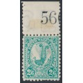 AUSTRALIA / NSW - 1905 2/6 blue-green Lyrebird, perf. 11:11, crown A watermark, MNH – SG # 349b