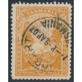 AUSTRALIA / TAS - 1907 4d pale yellow-brown Russell Falls, perf. 11, crown A watermark, used – SG # 247a