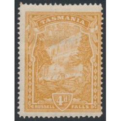 AUSTRALIA / TAS - 1907 4d pale yellow-brown Russell Falls, perf. 12½, crown A watermark, MH – SG # 247