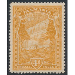 AUSTRALIA / TAS - 1907 4d pale yellow-brown Russell Falls, perf. 12½, crown A watermark, MH – SG # 247