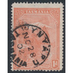 AUSTRALIA / TAS - 1902 1d Mt. Wellington, Volcano flaw [early state], used – ACSC # T12Ada+a