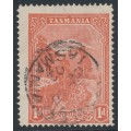 AUSTRALIA / TAS - 1902 1d Mt. Wellington, Volcano flaw [early state], used – ACSC # T12Ada