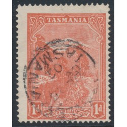 AUSTRALIA / TAS - 1902 1d Mt. Wellington, Volcano flaw [early state], used – ACSC # T12Ada