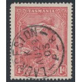 AUSTRALIA / TAS - 1903 1d Mt. Wellington, Volcano flaw [late state], used – ACSC # T12Cdb+aa