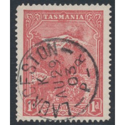 AUSTRALIA / TAS - 1903 1d Mt. Wellington, Volcano flaw [late state], used – ACSC # T12Cdb+aa