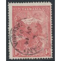 AUSTRALIA / TAS - 1903 1d Mt. Wellington, Volcano flaw [late state], used – ACSC # T12Cdb