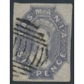 AUSTRALIA / TAS - 1863 6d grey-violet Chalon, imperf., '6' watermark, used – SG # 46