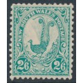 AUSTRALIA / NSW - 1907 2/6 blue-green Lyrebird, crown double-lined A watermark, MH – SG # 363