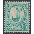 AUSTRALIA / NSW - 1907 2/6 green Lyrebird, double-lined A watermark, MH – SG # 363