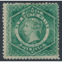 AUSTRALIA / NSW - 1866 5d sea-green Diadem, perf. 13:13, ‘5’ watermark, used – SG # 162