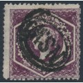 AUSTRALIA / NSW - 1866 6d purple Diadem, perf. 13:13, '5' watermark, used – SG # 165a