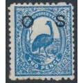 AUSTRALIA / NSW - 1888 2d Prussian blue Lyrebird, perf. 11:12, o/p OS, MH – SG # O40