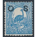 AUSTRALIA / NSW - 1888 2d Prussian blue Lyrebird, perf. 11:12, o/p OS, MH – SG # O40