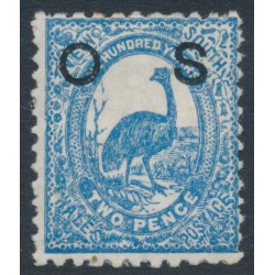 AUSTRALIA / NSW - 1888 2d Prussian blue Lyrebird, perf. 11:12, o/p OS, MH – SG # O40