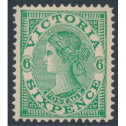 AUSTRALIA / VIC - 1901 6d emerald QV, perf. 12½, V crown watermark, MH – SG # 392