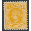 AUSTRALIA / VIC - 1913 1/- yellow-orange QV, perf. 12½, crown A watermark, MH – SG # 425a