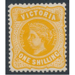 AUSTRALIA / VIC - 1913 1/- yellow-orange QV, perf. 12½, crown A watermark, MH – SG # 425a