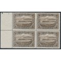 AUSTRALIA / TAS - 1899 3d brown Spring River plate block of 4, MH – SG # 233