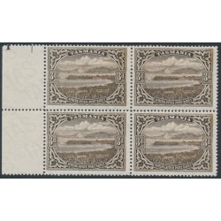 AUSTRALIA / TAS - 1899 3d brown Spring River plate block of 4, MH – SG # 233