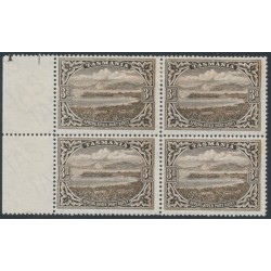 AUSTRALIA / TAS - 1899 3d brown Spring River plate block of 4, MH – SG # 233