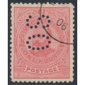 AUSTRALIA / VIC - 1901 £1 carmine-rose KEVII, perf. OS, CTO – ACSC # V130ba